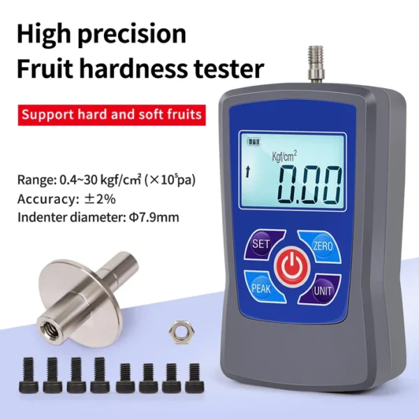 Medidor Digital de dureza para fruta, peneómetro con durómetro, para uvas, naranjas, GY-M30/M15, 0,2 a 30 Kgf - Imagen 8