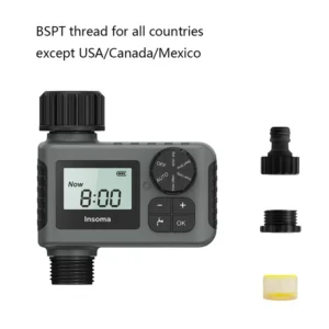 Insoma-temporizador de agua automático, sistema de riego inteligente, temporizador de riego, equipo de programador de jardín, pantalla LCD IPX5 Con Stock Disponible 3 Unidades